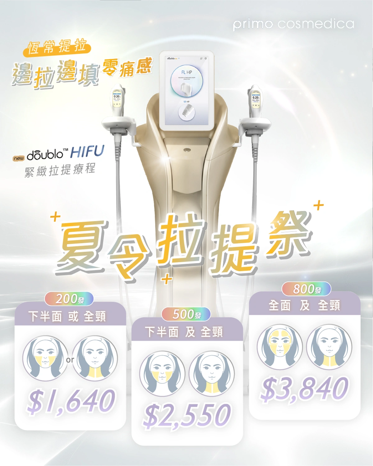 【 夏令拉提祭 】New Doublo HIFU 緊緻拉提